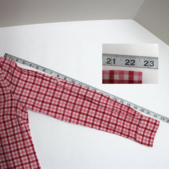 Vineyard Vines Size 0 Women's Long Sleeve Plaid 1/2 Button Front Blouse or Shirt - Picture 7 of 12